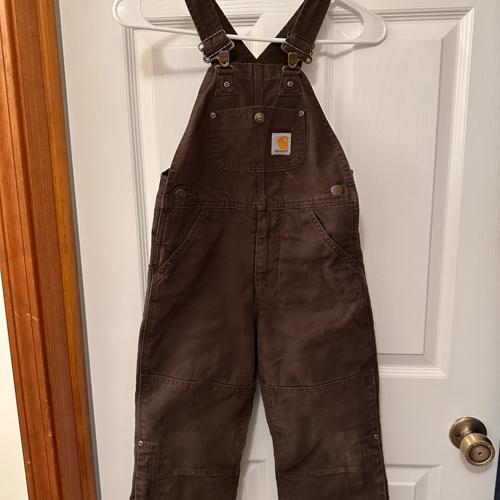Carhartt Dark Brown Kids Quilted Overalls